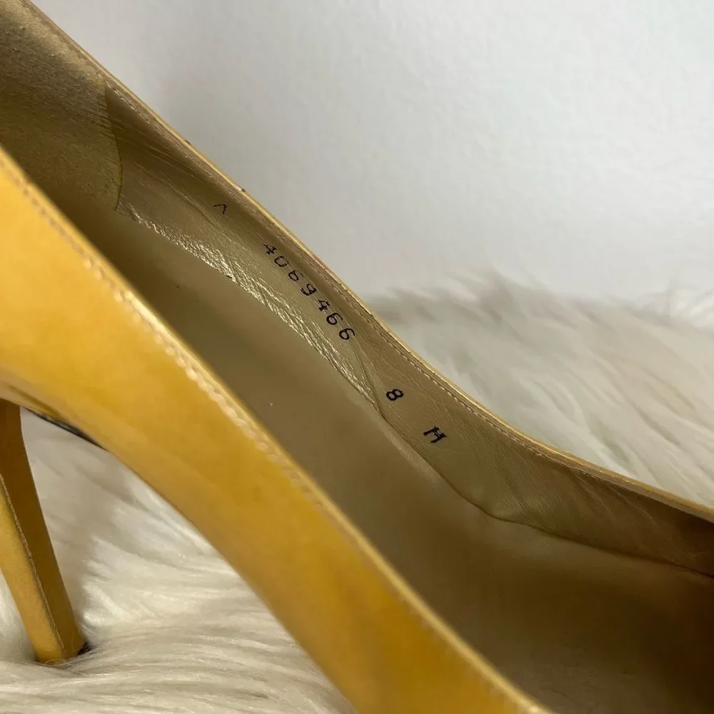 Stuart Weitzman Yellow Patent Leather Pumps​​​ - Picture 12 of 16